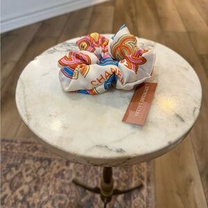 Designer Upcycled Multicolor Silk Scrunchie